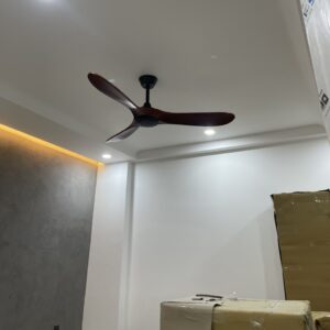 Quạt trần phòng khách cánh gỗ cổ điển