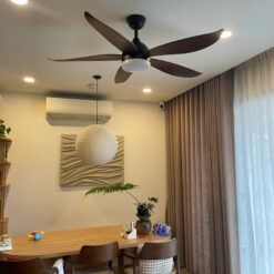 Quạt trần phòng khách có đèn QViFa - 58 coffee