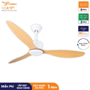 Quạt Trần Phòng Ngủ Đơn Giản QViFa - 400/Vàng